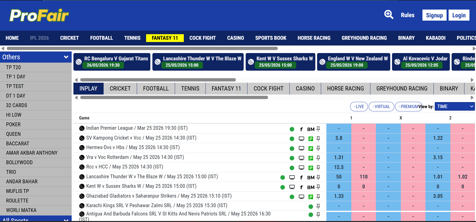 Profair - Official Betting Exchange India